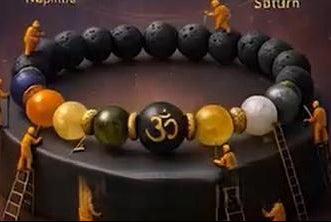 Natural Beads Om Bracelet